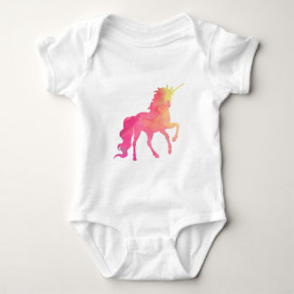 Aquarell-Einhornbabyspielanzug Baby Strampler