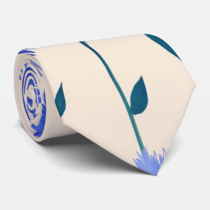 Aquarell Einzigartiger Luxus Blume Print Krawatte