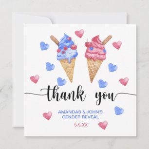 Aquarell Eis Danke Geschlechterenthüllung