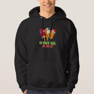 Aquarell-Eiscreme-Weihnachten im Juli-Sommerferien Hoodie