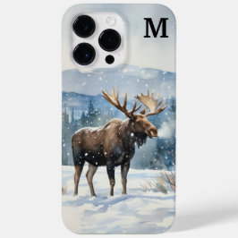 Aquarell-Elchbulle in winterlicher Natur  Case-Mate iPhone 14 Pro Max Hülle