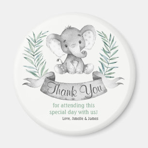 Aquarell-Elefant danken Ihnen Magnet