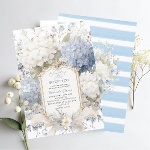 Aquarell Elegant  Something Blue Brautparty Einladung