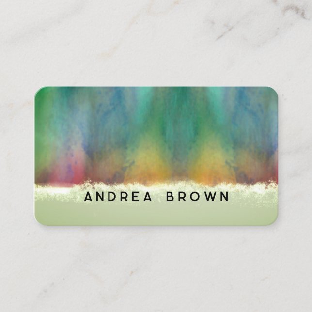 Aquarell elegante, doppelseitige, benutzerdefinier visitenkarte (Vorderseite)