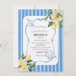 Aquarell Elegante Wildblumen Abschluss-Einladung Einladung