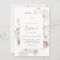 Aquarell eleganter Blumenstrauß Taufe