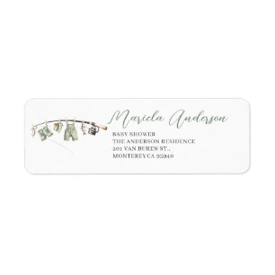 Aquarell Eleganter Kleiner Fischer Babyparty