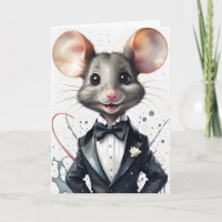 Aquarell-Eleganter-Maus-in-Schmuck-Formelle-Grüße