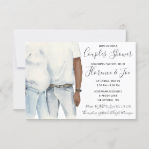 Aquarell Eltern werden Coupons Baby Shower Invi Einladung