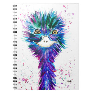 Aquarell-Emu Notizblock