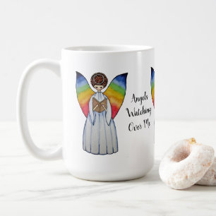 Aquarell-Engel mit Regenbogen Wings, ein Buch Tasse