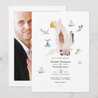 Aquarell England UK London Destination Hochzeit