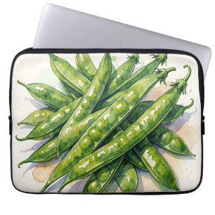 Aquarell Erbsenschoten Laptopschutzhülle