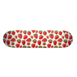 Aquarell-Erdbeere Skateboard