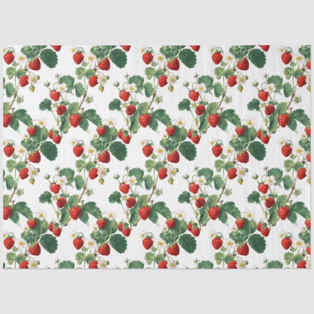 Aquarell-Erdbeeren Seidenpapier (Vorderseite)