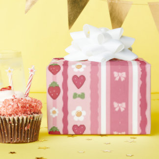 Aquarell-Erdbeermuster-Geschenkpapier Geschenkpapier