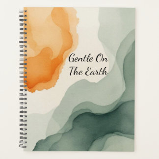 Aquarell-Erde-Palette | Abstrakter erdiger Waschga Planer
