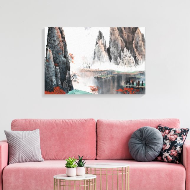 Aquarell Erstellen Sie Ihr eigenes benutzerdefinie Leinwanddruck (Insitu (Wohnzimmer))