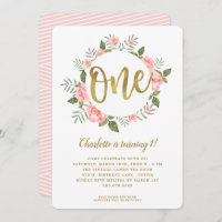 Aquarell Erstgeburt Gold und Rosa Blüten