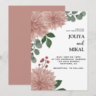 Aquarell-Eukalyptus-Blumenhochzeits-Einladung Save The Date
