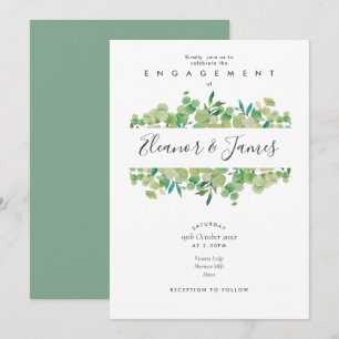 Aquarell-Eukalyptus-Grün-Hochzeitseinladung Einladung