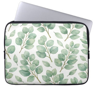 Aquarell-Eukalyptus-Grünmuster Laptopschutzhülle