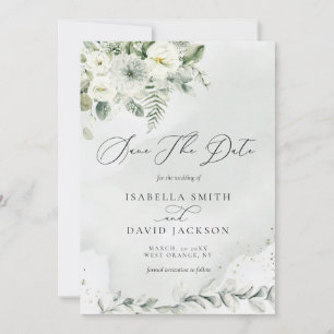 Aquarell Eukalyptus Grünpflanzen Blätter Botanisch Save The Date