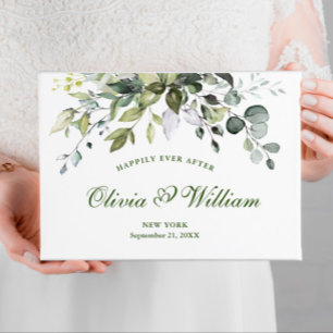 Aquarell-Eukalyptus-Grünzeug-Hochzeit Gästebuch