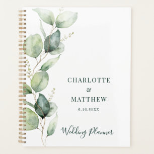 Aquarell-Eukalyptus-Grünzeug-Hochzeit Planer