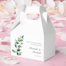 Aquarell-Eukalyptus-Hochzeit | Weiß