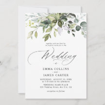Aquarell Eukalyptusblätter Grünzeug Hochzeit