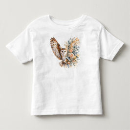 Aquarell-Eule-Blumen-PNG-Vogel-Blumen-Design Kleinkind T-shirt