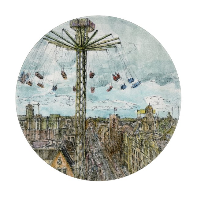 Aquarell-europäische Schwingen-Fahrt der Schneidebrett (Vorderseite)