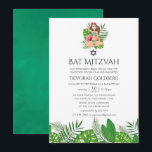 Aquarell Exotic Aloha Luau Bat Mitzvah Einladung<br><div class="desc">Aquarellmalerei tropisches Blattwerk Aloha Fledermaus Mitzvah Einladung individuell auf Ihre Veranstaltung Besonderheiten.</div>