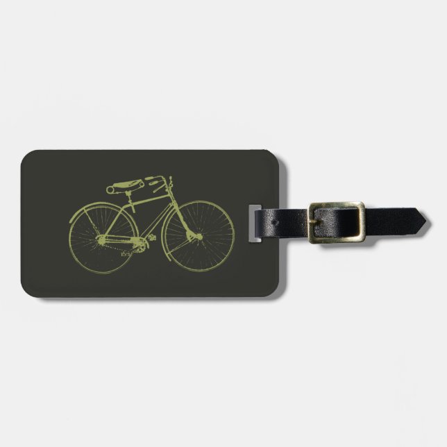 Aquarell-Fahrrad Gepäckanhänger (Vorderseite horizontal)