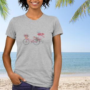 Aquarell Fahrrad & Luftballons T-Shirt