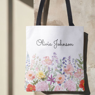 Aquarell Farbige Blumen Florale Personalisierte
