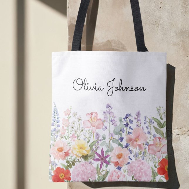 Aquarell Farbige Blumen Florale Personalisierte (Von Creator hochgeladen)