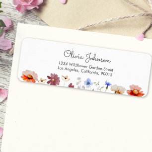Aquarell Farbige Wildblumenwiese
