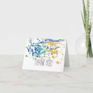 Aquarell-Farbspritzer Danke