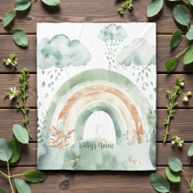 Aquarell-Farbtöne des grünen Regenbogens