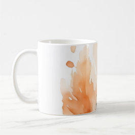 Aquarell-Feder-Kunstprint | Boho Orange Türkis F Kaffeetasse