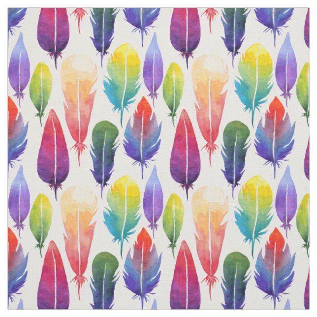 Aquarell-Feder-Muster Stoff (Muster)