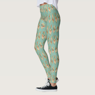 Aquarell-Feder-Muster SüdwestGeo-Schritt-  Leggings