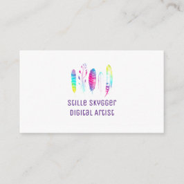 Aquarell-Feder Visitenkarte