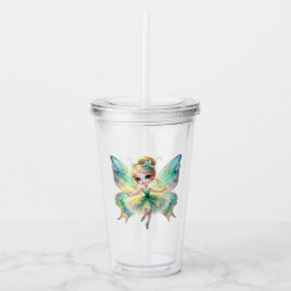 Aquarell-Fee-Acryl-Tumbler Acryltrinkbecher