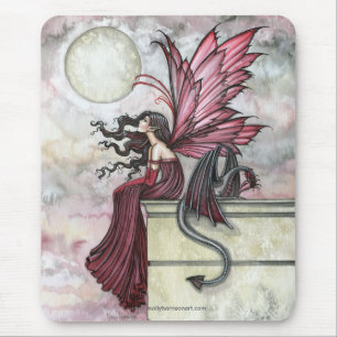 Aquarell-Fee-Drache-Kunst-Mauspad Mousepad