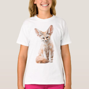 Aquarell-Fennec-Fuchs-Wüstenfreund Kinder T-Shirt