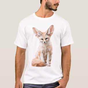 Aquarell-Fennec-Fuchs-Wüstenfuchs-Männer T-Shirt