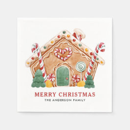 Aquarell Festive Lebkuchen Weihnachten Serviette